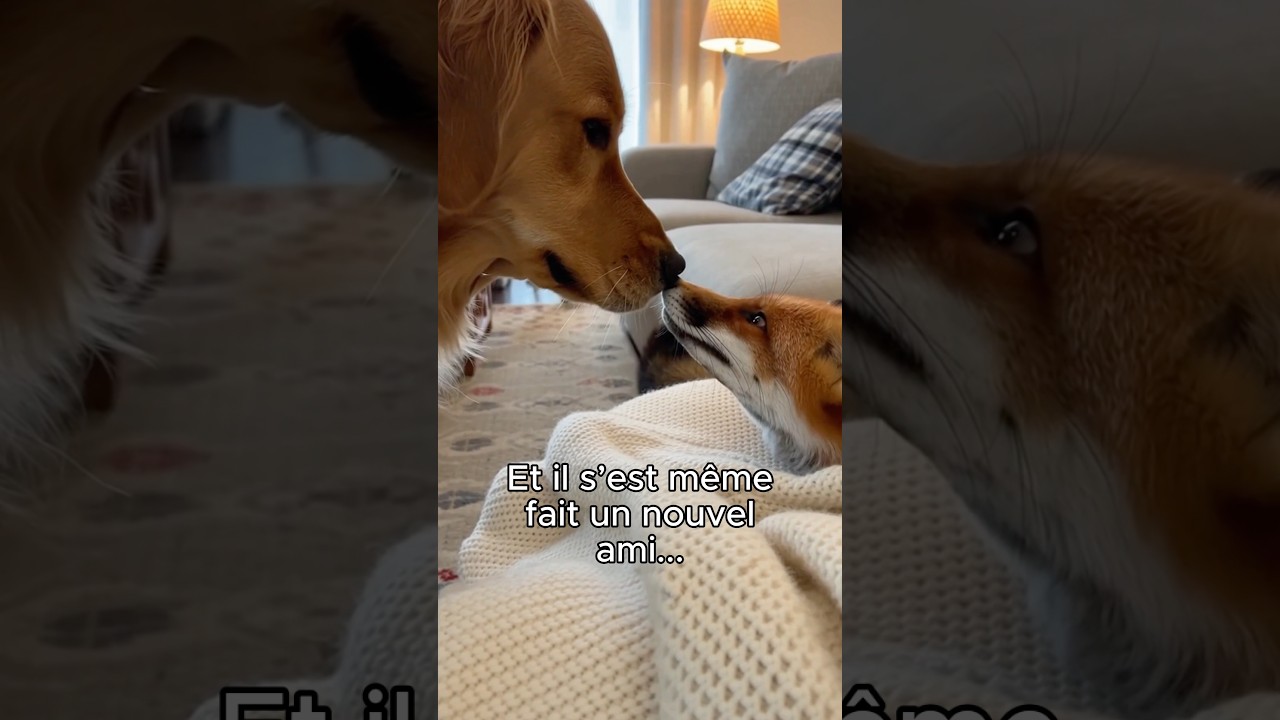 Personne ne s’attendait à ce que ce renard fasse cette rencontre…🫶 #animaux #nature #sauvetage