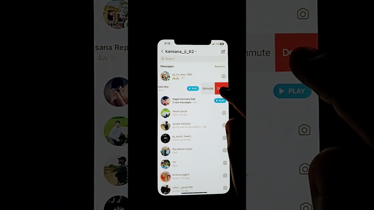 How to delete the instagram chat from iphone #apple #iphone #iphonexsmax