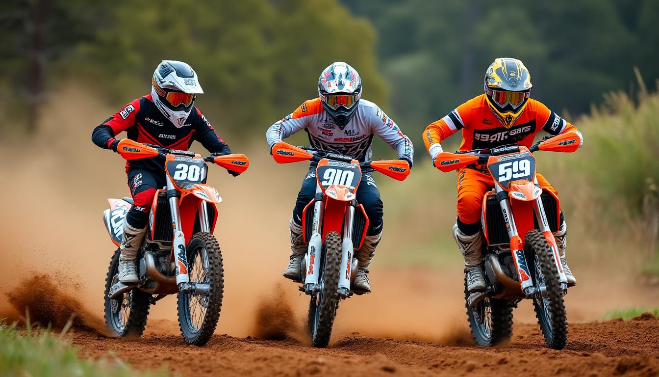 découvrez le duel intense entre la ktm 250sxf 2026, la husqvarna fc250 et la gasgas mc250f sur piste. analyse, performances et sensations au rendez-vous dans cette comparaison explosive.